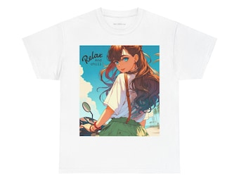 Wersja UE - Chill Tee, Koszulka unisex, Relaxing Vibes, Casual Tshirt, Wygodny Top dla Mężczyzn i Kobiet