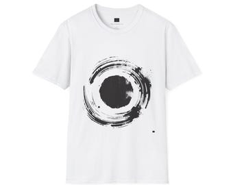 Enso Zen Circle Unisex T-Shirt, Relaxation Meditation Japanese Tee, Mindfulness Gift, Yoga Apparel, Minimalist Graphic Top