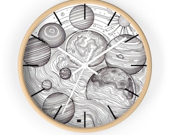 Cosmic Wall Clock, Galaxy Decor, Space Theme Art, Astronomy Gift, Home Office Wall Decor, Unique Gift for Astronomers