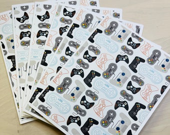 Gamer Cards, Video Game Player Cards, Set of 6 Cards and Envelopes, Blank Gamer Cards