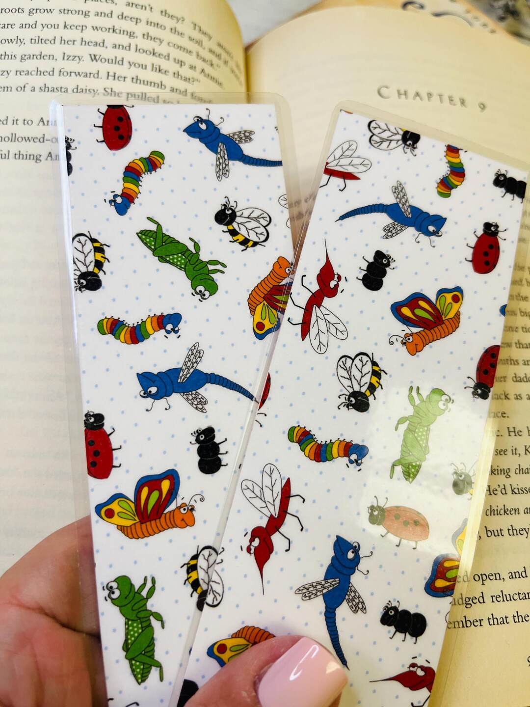 Bugs Insects Nature Bookmarks, Set of 2 Laminated Book Marks, Gift for ...