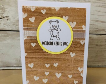 Welcome Little One Baby Card, Woodland Baby Card, Congrats Baby Card, Baby Shower Card, New Baby Card, Card For Baby, Precious Baby