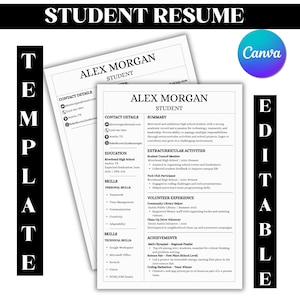 Professional Resume Template, Mac Pages, Job Applications CV Cover Letter Template, Instant Download, ATS-Friendly, Canva Editable