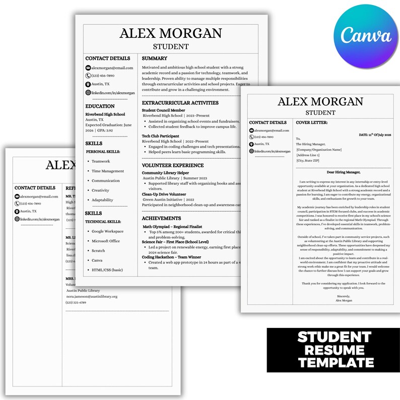 Professional Resume Template, Mac Pages, Job Applications CV Cover ...