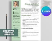 Creative Resume Template, Modern Creative Resume, Designer Resume, Artist Resume, CV Template, Cover Letter, Teacher CV, Canva Editable