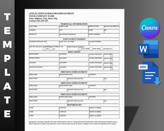Sollicitatiesjabloon, sollicitatie, sollicitatiesjabloon, sollicitatietracker, HR-sjabloon, Docs, Word, bewerkbaar canvas