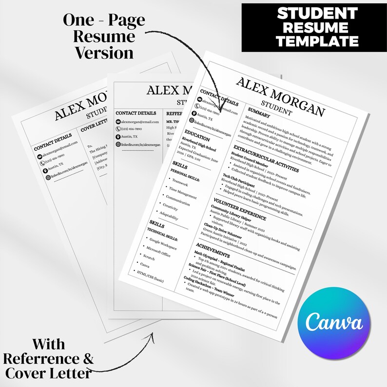 Professional Resume Template, Mac Pages, Job Applications CV Cover ...