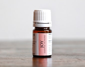 Joy Premium Essential Oil Blend / Uplifting Aromatherapy / Natural Remedy / Pure Essential Oils (5ML)