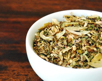 Digestive Aid Loose Leaf Herbal Tea / Organic Healing Tea Blend / Basil Clove Mint Ginger (3oz Bag)