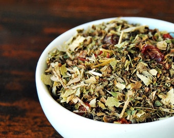 Detox Herbal Tea Blend / Loose Leaf Tea / Organic Healing Tea / Tulsi Rose Spearmint (3oz Bag)