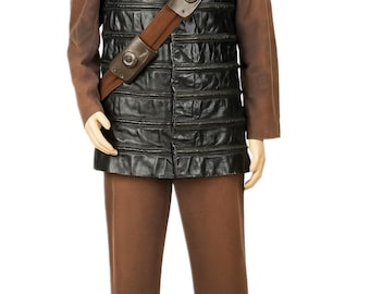 Planet of the Apes Inspired Style Gorilla Soldier Cosplay Real Leather Vest Suit - Full Halloween Costume