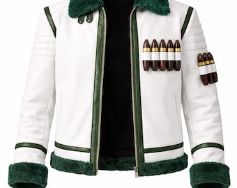 Smoker Marine Inspired S2 One Piece Jacket , B3 Shearling Leather Anime Coat