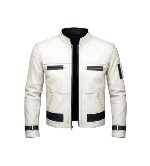 Kyo Kusanagi Inspired White Real Leather Jacket – King of Fighters 2002 Legendary Inspired