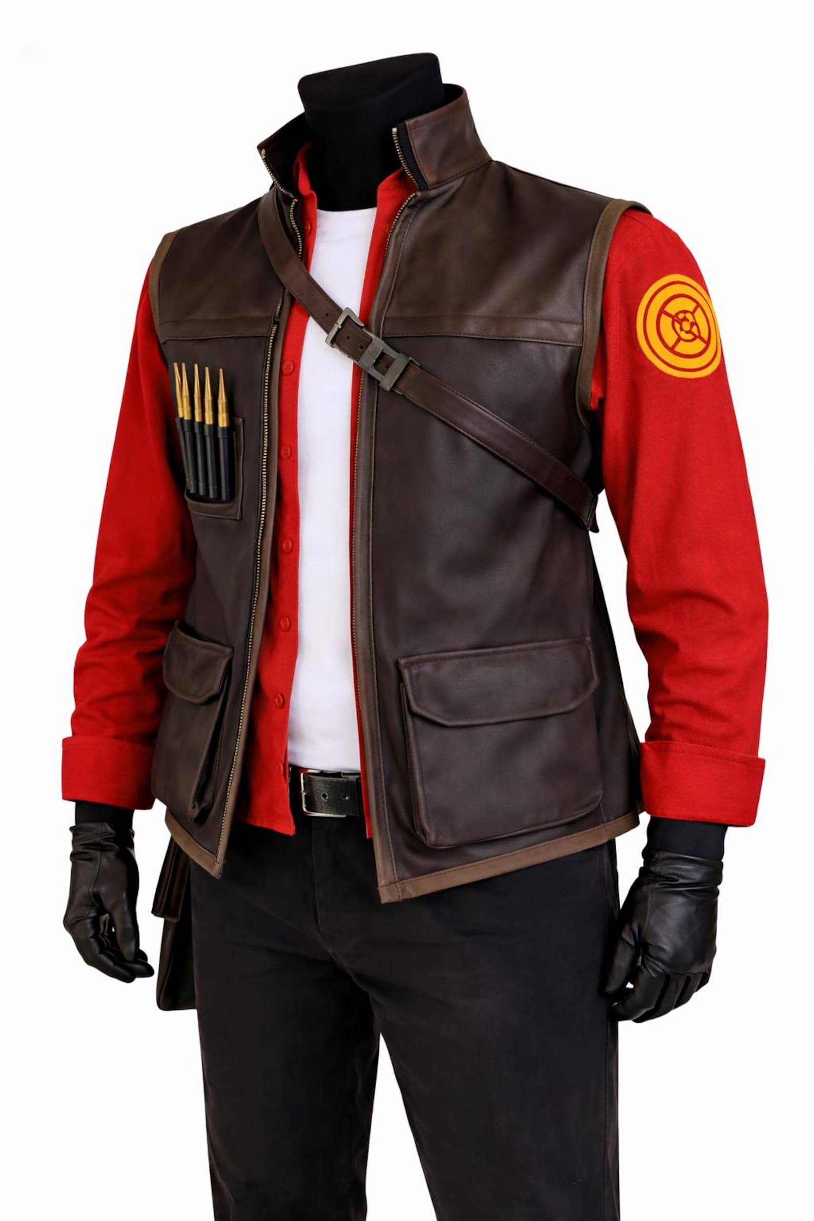 Team Fortress 2 Inspired Red Snipper Style Cosplay Leather Costume - Etsy