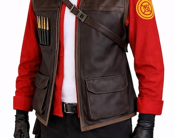 Team fortress 2 inspired Red Snipper Style cosplay leather costume