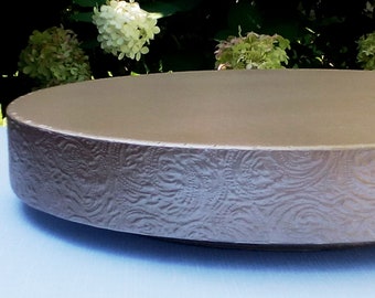 16" or 18" "Rose Gold Simply Elegant" Wedding Cake Stand, cake stand, cake plateau, riser, plate