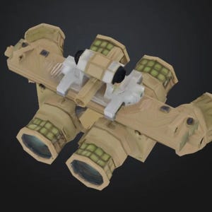 Tactical Night Vision Goggles Render Quad NODS 3D Model for Printing