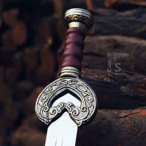 Herugrim King Théoden Sword, Carbon steel Blade with Leather-Wrapped Christmas Gift, Gift for Him, Boyfriend gift, Birthday Gift