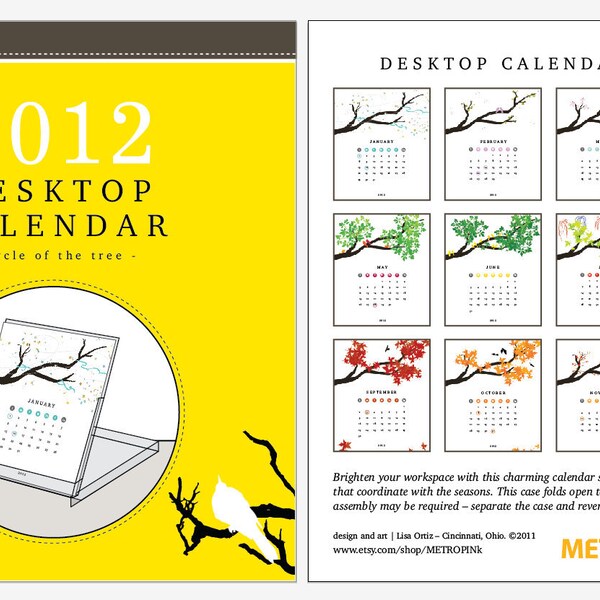 PRINTABLE 2012 CD case calendar - DIY