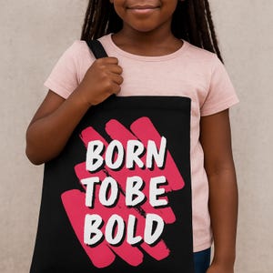 Bold Statement Tote Bag, Reusable Shopping Bag, Gift for Her, Motivational Bag, Eco-Friendly Tote
