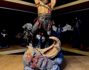 Estátua do Kratos – Colecionável artesanal de God of War | Presente épico para gamers e peça de exibição