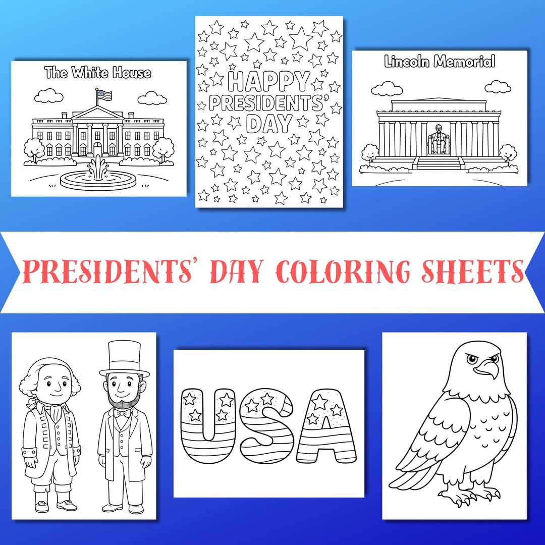 Presidents’ Day Coloring Pages for Kids | Toddler & Preschool Printable