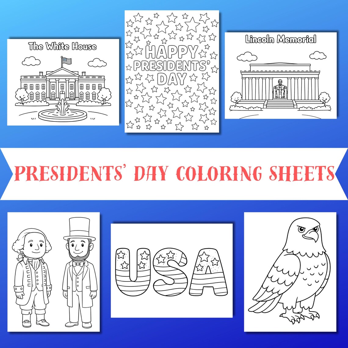 Presidents’ Day Coloring Pages for Kids | Toddler & Preschool Printable ...