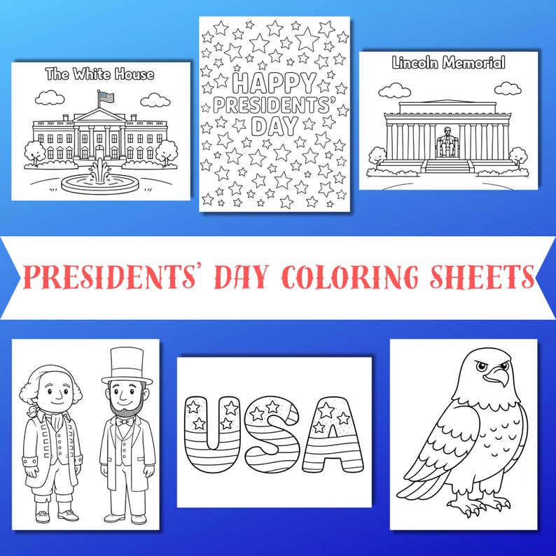 Presidents’ Day Coloring Pages for Kids | Toddler & Preschool Printable ...