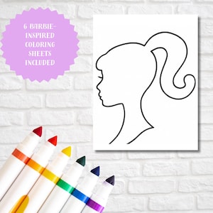 Barbie Inspired Coloring Pages | Girls Birthday Printable | PDF Coloring Sheets Bundle | Barbie Theme Party
