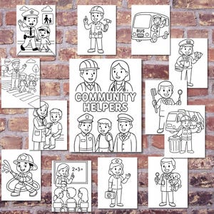 Community Helpers Coloring Pages | Printable PDF Activity Sheets | Firefighter, Police, Doctor, Nurse, Teacher - Careers Coloring Sheets