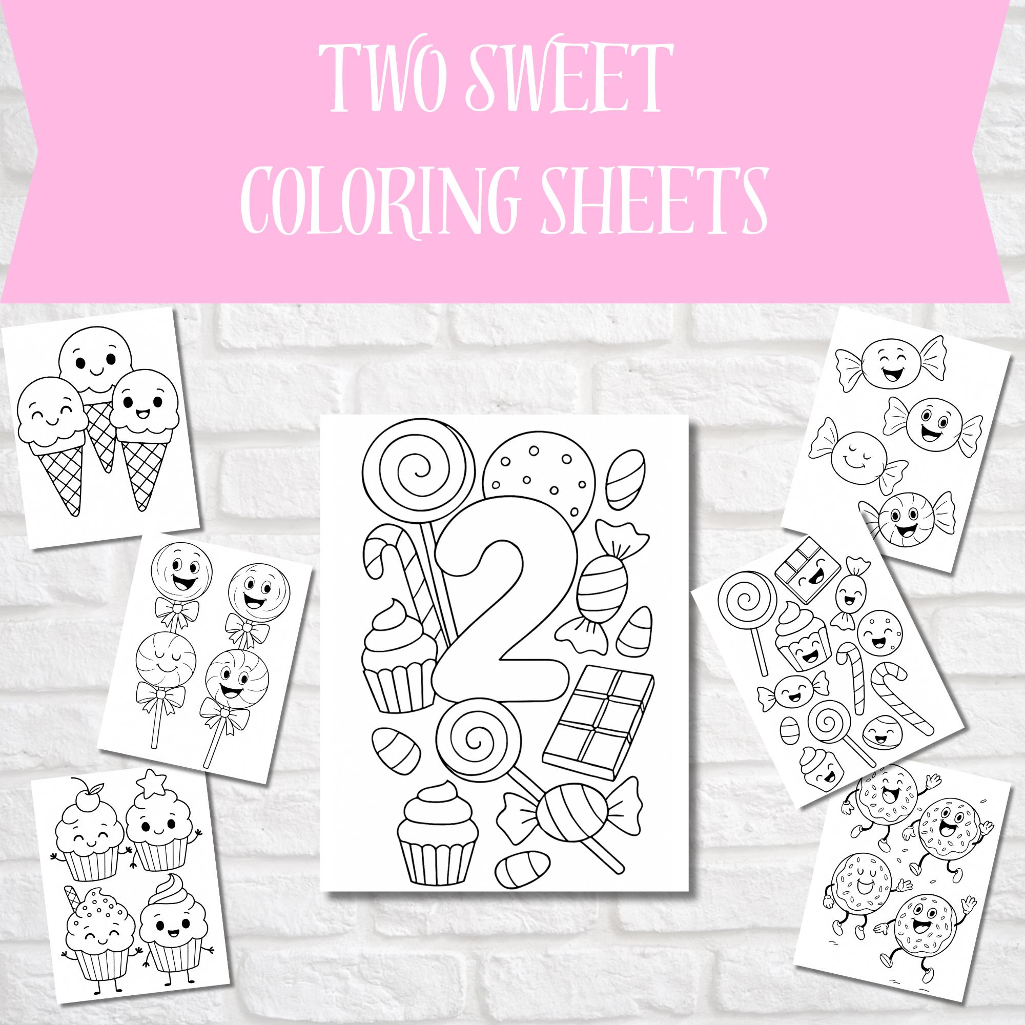 33 Awesome Food Crafts for Kids To Keep Them Entertained 29 Two Sweet Coloring Pages PDF Printable Happy Cupcakes, Ice Cream,…