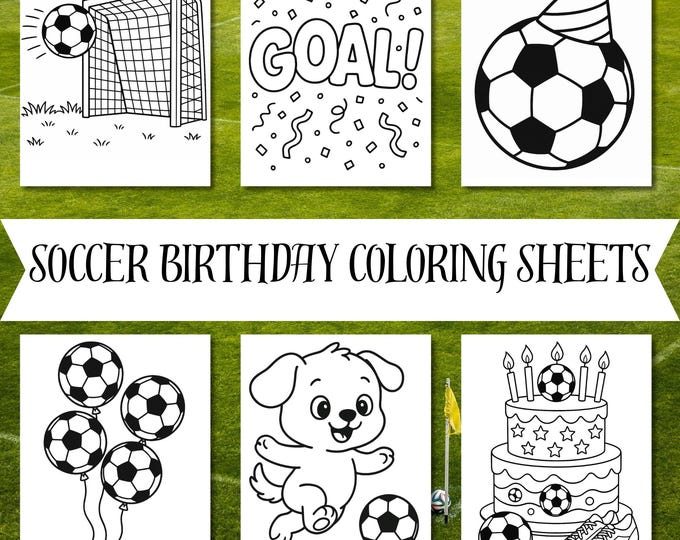 Editable Soccer Birthday Coloring Page | Sports Party | Sports Coloring ...