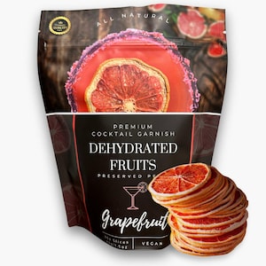 Dehydrated Grapefruit Slices | 30± Slices| DRIED FRUITS for Cocktail Garnishes & More
