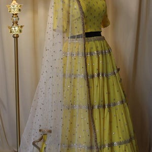 Yellow haldi  lehenga set