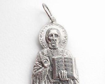 Vintage 925 Sterling Silver Orthodox Pendant – Religious Icon Christian Jewelry – 2.34 g