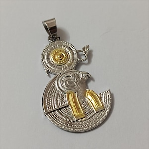 Gold-Plated 925 Sterling Silver Falcon Pendant - Unique Egyptian Jewelry