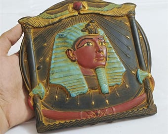 ツタンカーメン王とアンケセナーメン王妃の銘板 - 古代エジプトの壁画