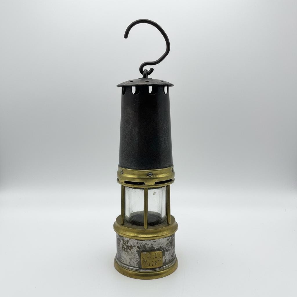 Antique Coal Mining Lamp - Etsy