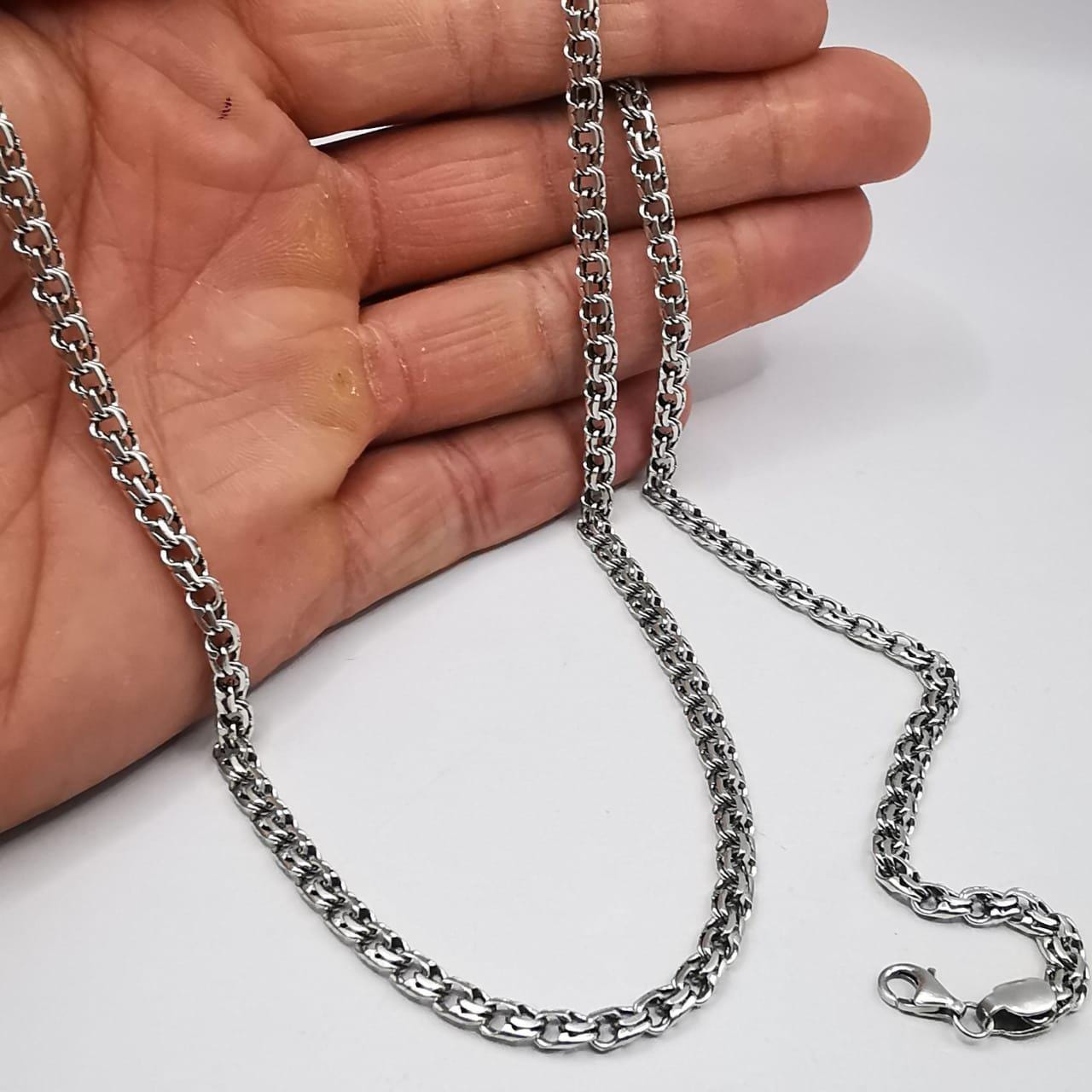 Vintage Sterling Silver Chain Necklace 925 Signed Heavy 19.69g