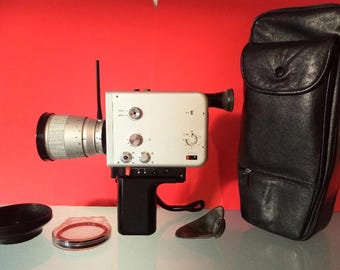 Braun Nizo 801 Macro Super 8 Camera – White, Schneider 7–80mm F