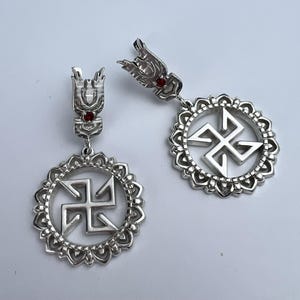 Massive Vintage Sterling Silver 925 Women&#39;s Jewelry Stud Earrings Marked 12 gr
