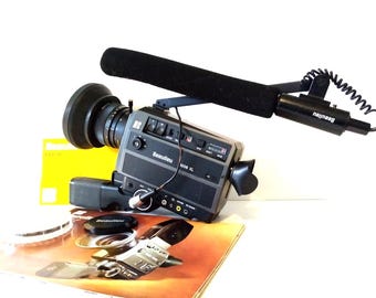 Braun Nizo 801 Macro Super 8 Camera – White, Schneider 7–80mm F