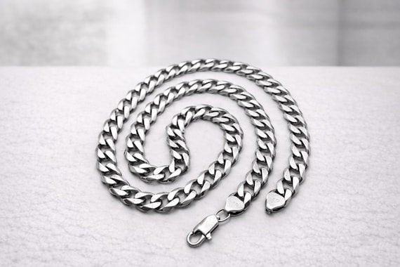 Vintage Heavy 925 Sterling Silver Chain Necklace 58.23g – Signed