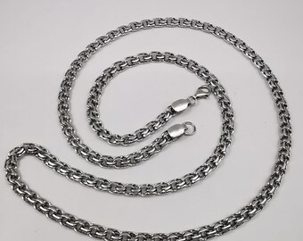 Vintage Sterling Silver Chain Necklace 925 Signed Heavy 19.69g