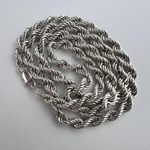 Massive Vintage Sterling Silver 925 Men&#39;s Jewelry Chain Necklace Marked 29.6 gr