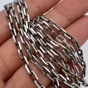 Vintage Sterling Silver 925 Box Chain Necklace 64cm Marked Unisex Jewelry 16.5g