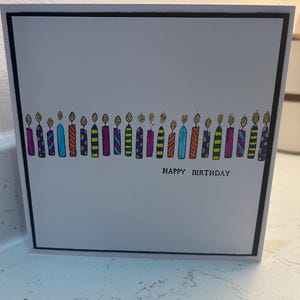 Cartão de aniversário feito à mão