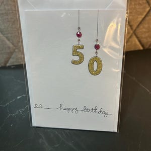 Cartão de aniversário feito à mão