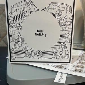 Cartão de aniversário feito à mão