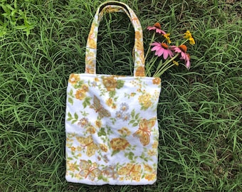 Vintage Towel Tote Bag | Handmade